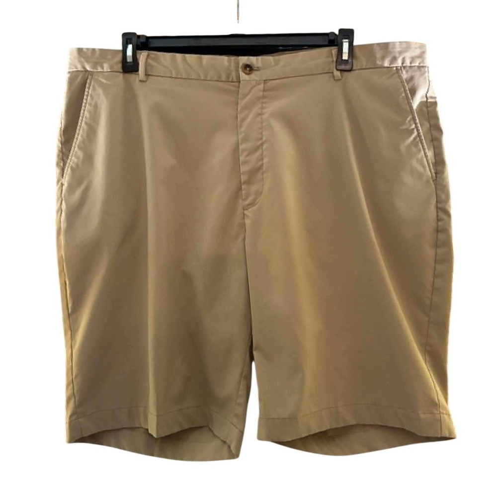 Greg Norman Golf Shorts Mens 44 Tan Stretch Micro Ripstop Performance
